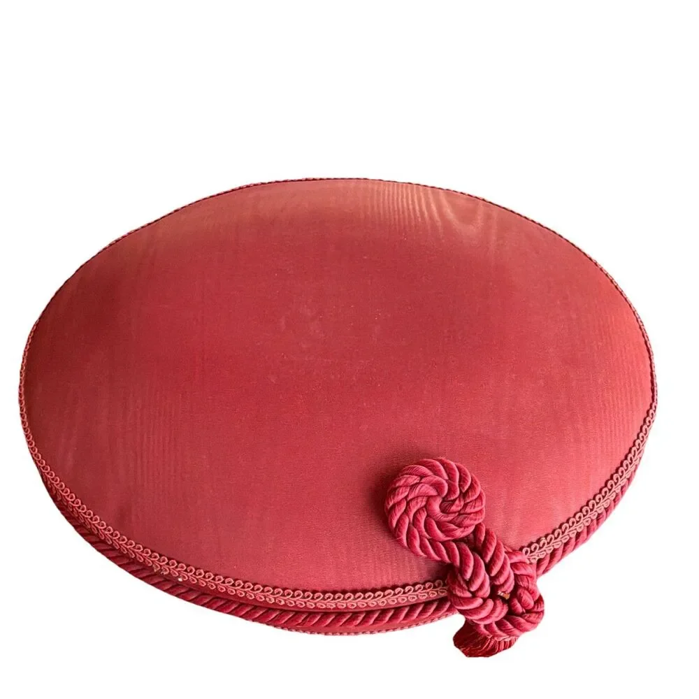 Princess Marcella Borghese Red Black Vintage Hat Box with Decorative Tassel